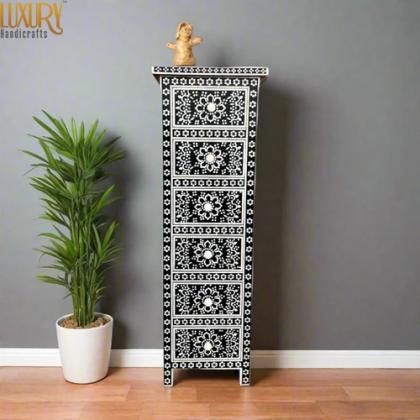 Upgrade Your Interiors with Bone Inlay Chest of Drawers