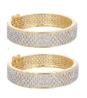 Gold Plated Ad Cz Traditional Bollywood Bridal Indian Jeweler Bridal Party Ware Bangles Set