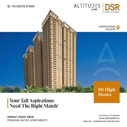 3BHK flats for sale in osman nagar