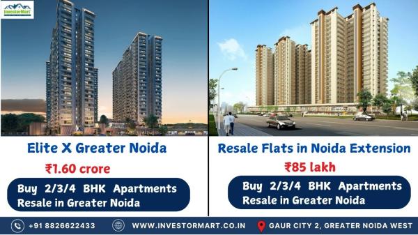Buy Luxury 3/4 BHK Resale Flats in Noida Extension