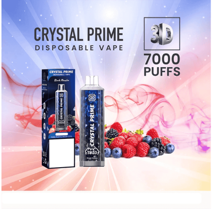 Crystal Prime 7000 Puffs Disposable Vape – Long-Lasting & Flavorful for £9.99