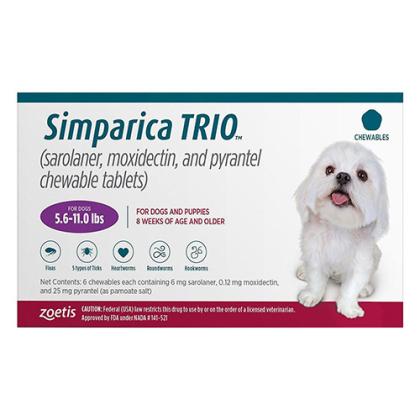 Discountpetcare Simparica TRIO Purple - Dogs 5.6-11 lbs