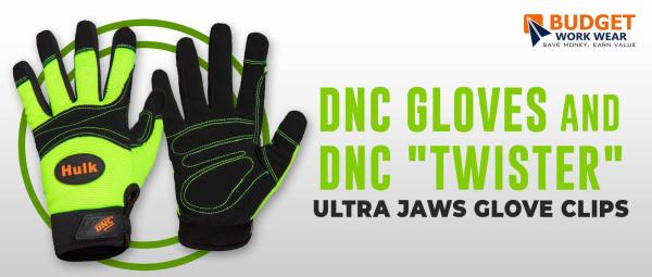 DNC GLOVES AND DNC TWISTER ULTRA JAWS GLOVE CLIPS