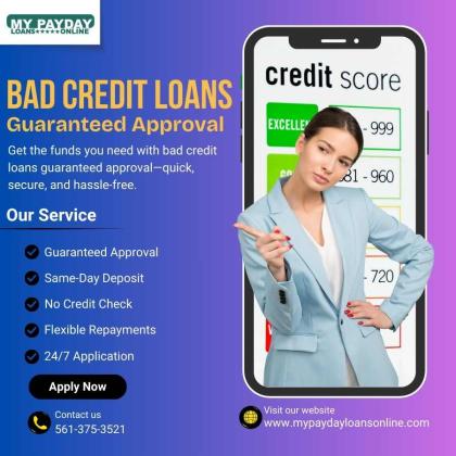 Don’t Let Bad Credit Hold You Back – Bad Credit Loans Guaranteed Approval