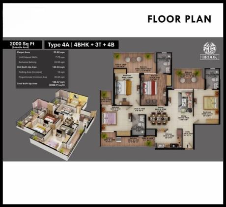 Fusion The Brook Greater Noida | Floor plan | Price List