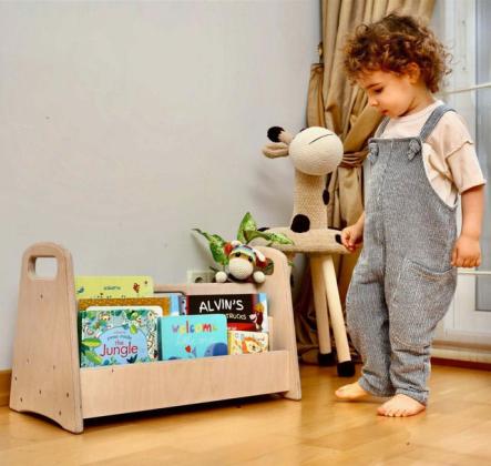 Montessori Bookshelf with Stylish & Practical Kids' Storage