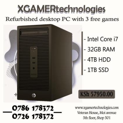 Recertified core i7 HP business tower PC with free games