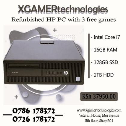 Recertified core i7 HP SFF computer with 3 free games