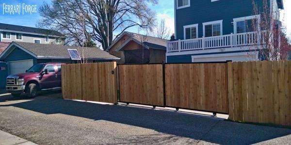 Wooden Sliding Gate in Santa Monica | Ferrari Forge