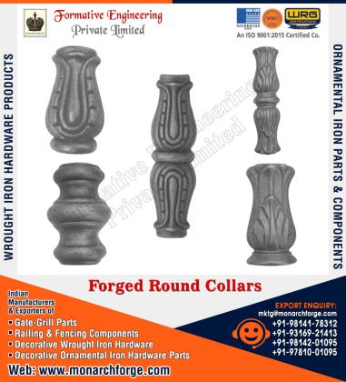 Wrought Iron Hardware, Gate Grill Parts, Railing & Fencing Components Manufacturers Exporters in India