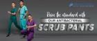 Get our antibacterial scrub pants that raise the standard