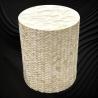 White Bone Inlay Side Table for Sale