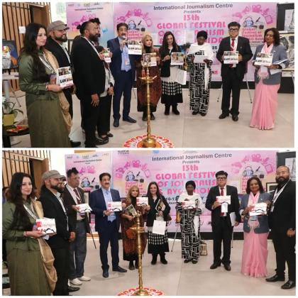 Brochure of Paintings and Calendar 2025 Unveiled at 13th Global Festival of Journalism and AVGC
