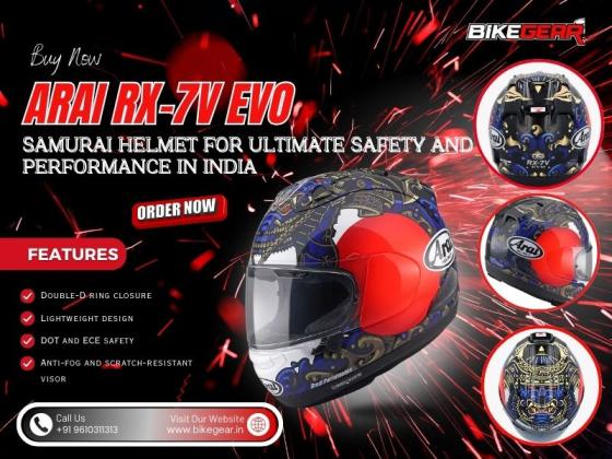 Buy Now Arai RX-7V Evo Samurai Helmet for Ultimate Safety and Performance in India