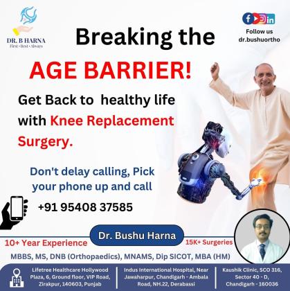 Dr Bushu Harna,Best Ortho, back pain, PRP injection, Joint preservation surgery, Knee and hip replacement, fracture, trauma in Zirakpur
