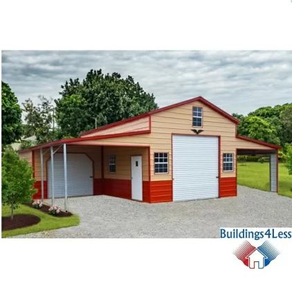 Metal building garage