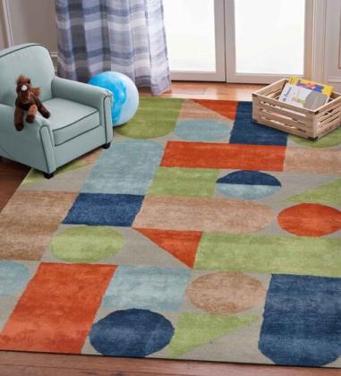 Pigeon Abstract Wool And Viscose 5X8 Hand-Tufted Carpet