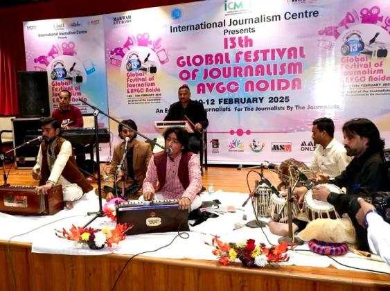 Sufi Musical Extravaganza Mesmerizes Audience at 13th Global Festival of Journalism & AVGC Noida