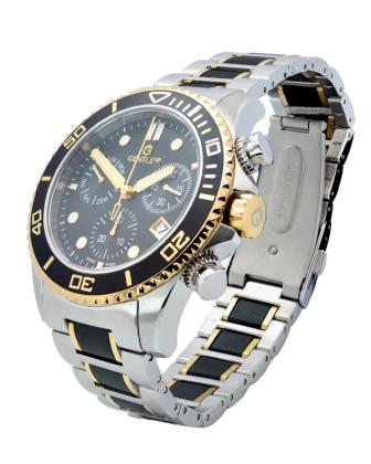 Herrenuhr Schwarz Gold