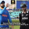 Get Your Online Cricket Betting ID – Bet on India vs New Zealand!