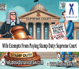 Wife Exempts From Stamp Duty Payment:Supreme Court