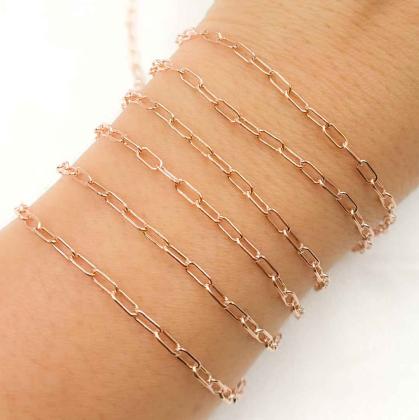 14k gold filled heart link chain