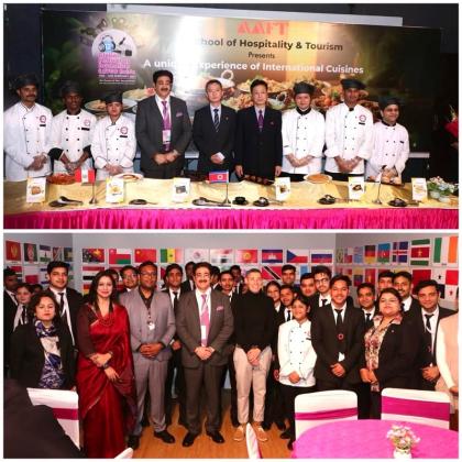 AAFT School of Hospitality and Tourism Showcases DPR Korea Cuisine at 13th GFJN & AVGC Noida 2025