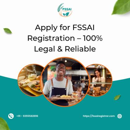 Apply for FSSAI Registration – 100% Legal & Reliable