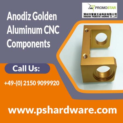 Buy Anodiz Golden Aluminum CNC Components: