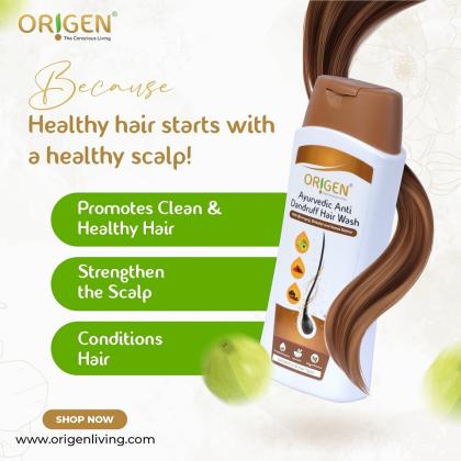 Buy Ayurvedic Anti Dandruff Shampoo at Origen Living