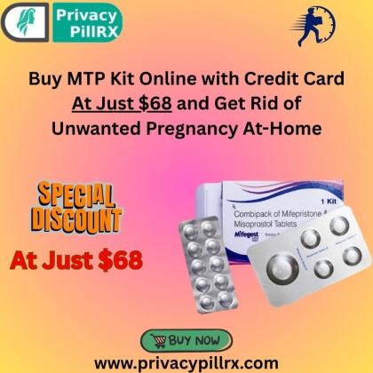 Buy MTP Kit Online with Credit Card at just $68 and Get Rid of Unwanted Pregnancy At-Home