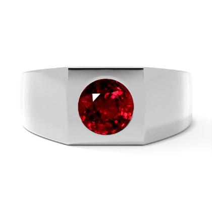 Classic Bezel Set Men's Ruby Rings to Celebrate Love