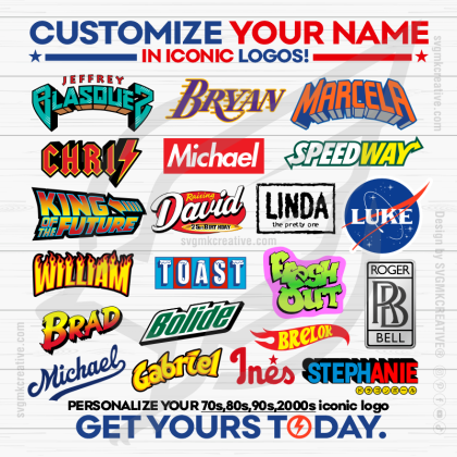 Create Your Custom Logo with Your Name, Inspired by Iconic Brands!