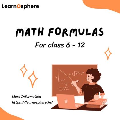 Essential Maths Formulas for Class 6:  Download PDF
