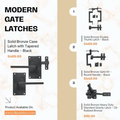 Modern Bronze Gate Latches with Oil Rubbed Finish – Shop Online!