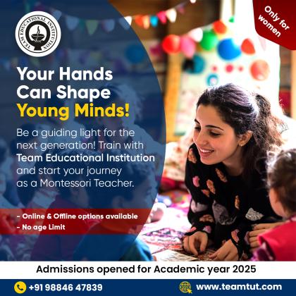 Montessori Training Fees in Chennai - Team Educational Institute