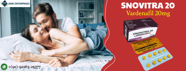 Reliable Treatment to Control Your Sexual Health With Snovitra 20mg  || 50% Discount