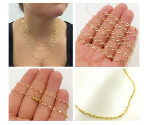 Solid White Gold Necklaces