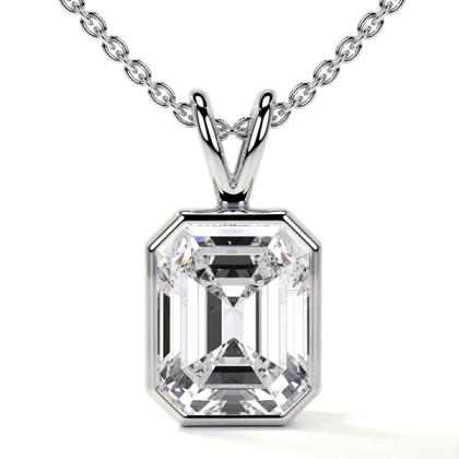 Unique Bezel Set Solitaire Lab Grown Diamond Necklace to Stand Out