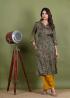 Floral Print cotton Kurta Set, Mul Chanderi 2 Piece Kurta Set, Mul Chanderi fabric women dress