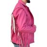 Jason Momoa A Minecraft Movie Pink Fringe Jacket