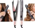 Lisseur 2 en 1 pour cheveux bouclés avec fer à lisser