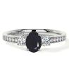 Purchase Blue Sapphire Wedding Ring Featuring Set Round Side Diamonds