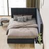 Redefine your guest room or lounge with this sleek grey wooden daybed