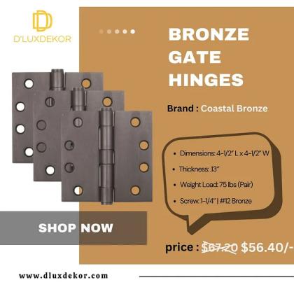 Antique Finish Oil Rubbed Bronze Door Hinges | Perfect for Door & Cabinets!