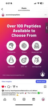 Ascension Peptides Discount on 100+ Peptides - 99%+ Purity. (Colorado)