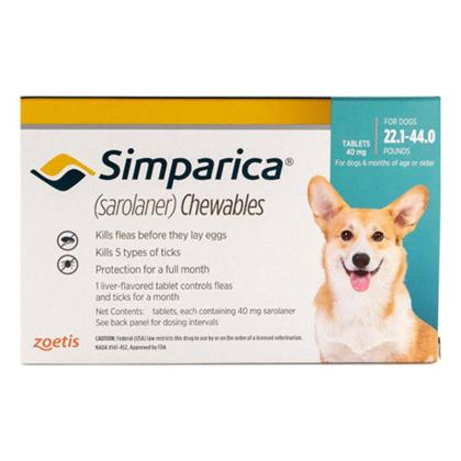 Buy Simparica Blue for Dogs 22–44 lbs | On Sale