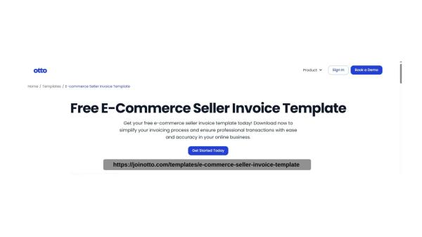 Download E-commerce Seller Invoice Template for Online Sellers
