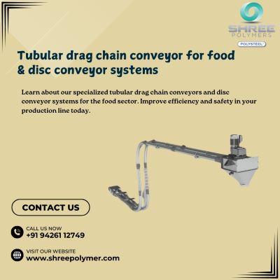 High-Efficiency Tubular Drag Chain Conveyor for Food | Shree Polymer