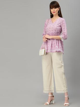 Trendy Off White Palazzo Pant That Combine Fashion and Comfort Effortlessly